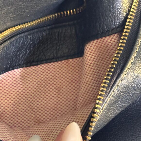 Dooney & Bourke XL Dillen hobo Black Pebble Grain Leather double zip front - Picture 5 of 15